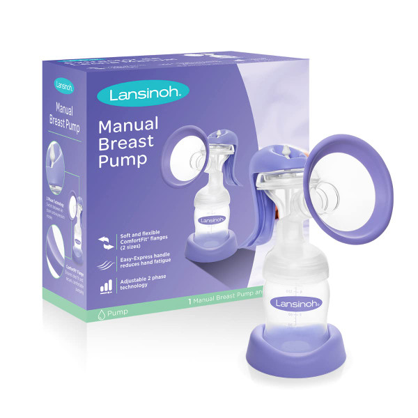 Lansinoh Manual Breast Pump, Hand Pump For Breastfeeding - 1 Ea
