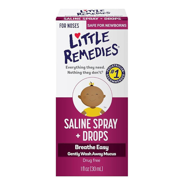 Little Remedies Saline Spray Drops For Dry Or Stuffy Noses, 1 Fl Oz