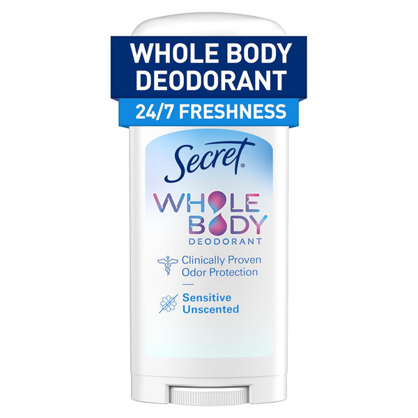Secret Whole Body Deodorant Stick for Women, 2.4 oz