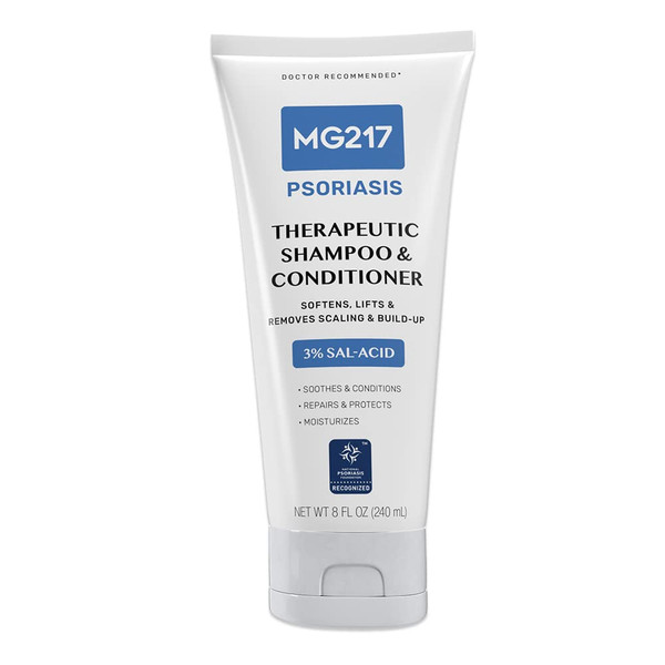 MG217 Psoriasis Shampoo and Conditioner with Salicylic Acid, Therapeutic Scalp Treatment, 8fl oz