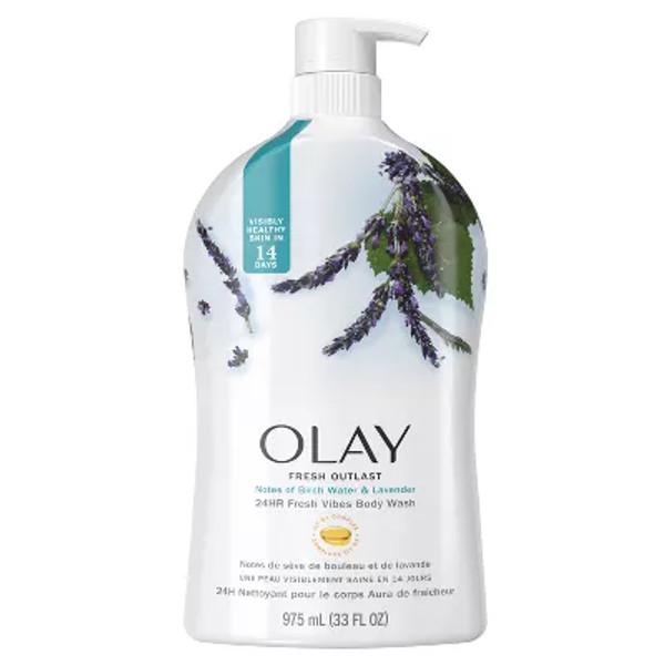 Olay Fresh Outlast Body Wash Birch Water & Lavender - 33 fl oz