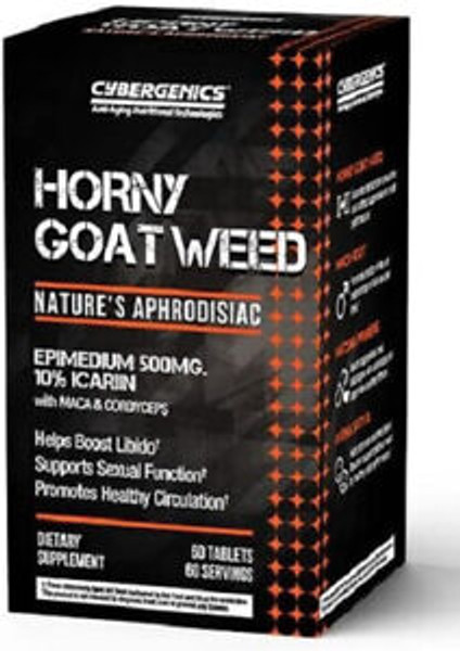 Cybergenics Horny Goat Weed 500mg Nature's Aphrodisiac 60 Tablets