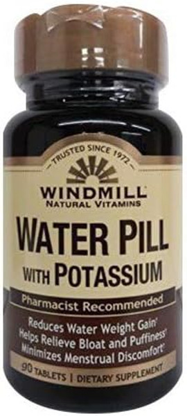 Windmill Water Pill with Potassium Tablets 90 Ea