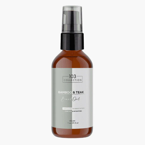103 Collection Vegan Bamboo and Teak Beard Oil, 1 Oz