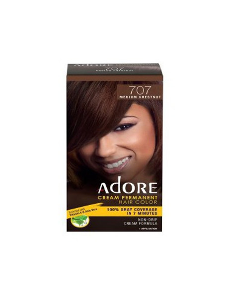 Adore Cream Permanent Hair Color Medium Chestnut 707