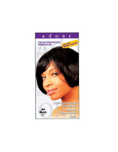 Adore Cream Permanent Hair Color Jet Black 777 1 Application