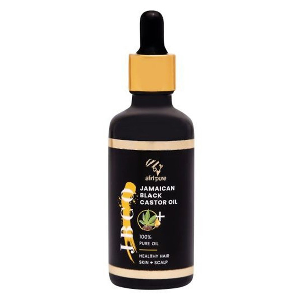 Afripure Pure Jamaican Black Castor Oil for Skin, Scalp and Healthy Hair, 1.7 Oz