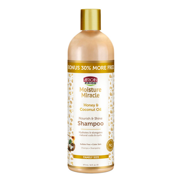 African Pride Moisture Miracle Nourish and Shine Shampoo - 16 Oz