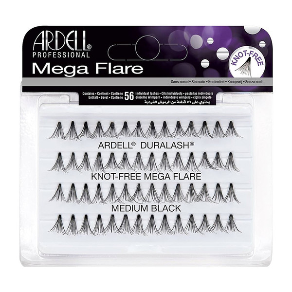 Ardell Professional Individual Duralash Knot-Free Mega Flare Medium Black Lashes, 1 Ea  
