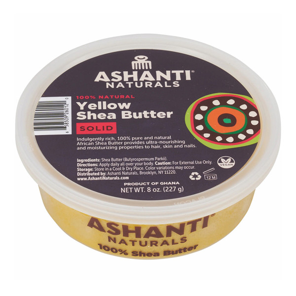 Ashanti Naturals Yellow Solid Raw Shea Butter - 8 oz
