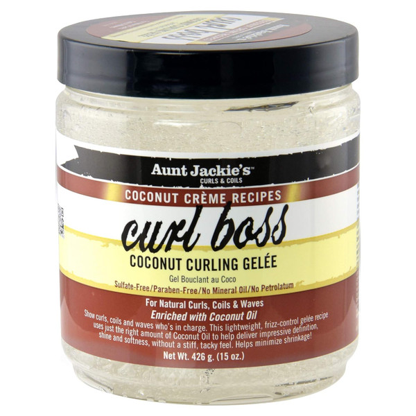 Aunt Jackie's Coconut Cr+??me Recipes Curl Boss Coconut Curling Hair Gel 15 oz