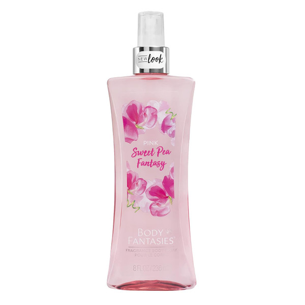 Body Fantasies Pink Sweet Pea Fantasy Body Spray for Women - 8 Oz