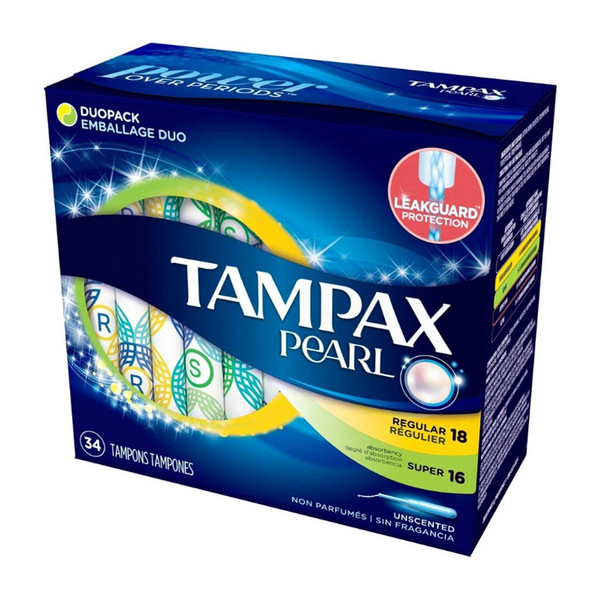 Tampax Pearl Duo Pack Tampons  34 Ea