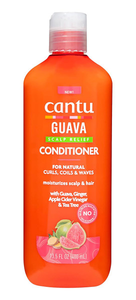 Cantu Guava Scalp Relief Conditioner, for Natural Curls, Coils & Waves, 13.5 fl oz