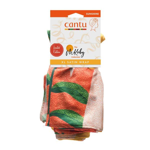 Cantu MKoby Collection Satin Head Wrap Sunshine Orange for Style, 1 Ea