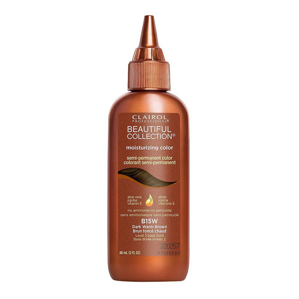 Clairol Beautiful Collection Semi Permanent Hair Color, Dark Warm Brown B15W, 3 Oz