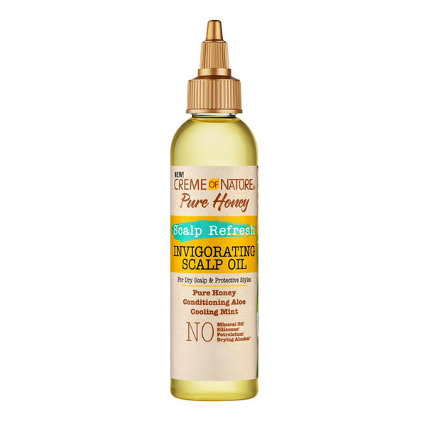 Creme of Nature Pure Honey Scalp Refresh Invigorating Scalp Oil, 4 Oz