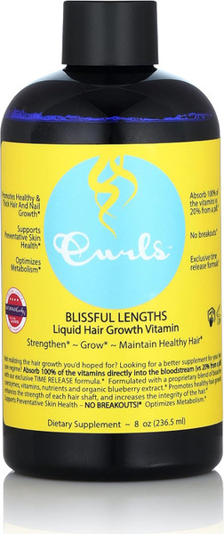 Curls - Blissful Lengths Liquid Hair Growth Vitamin  8 oz