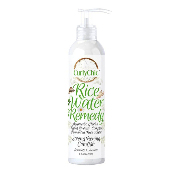 CurlyChic Rice Water Remedy Strengthening Condish, 8 Oz