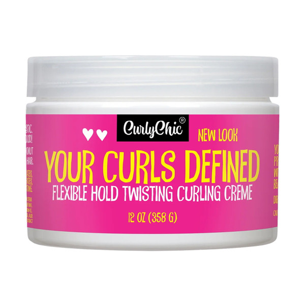 CurlyChic Your Curls Defined Gel Flexible Curling Cream, 12 Oz