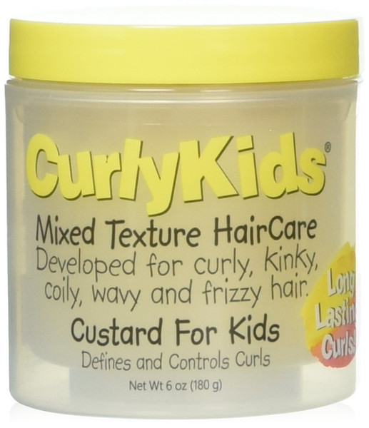 CurlyKids Mixed Haircare Custard for Kids, Yellow 6 Ounce