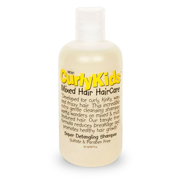 CurlyKids Mixed Haircare Super Detangling Shampoo, Yellow, 8 Fl Oz