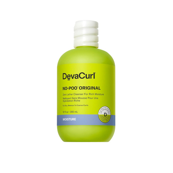 Deva Curl No-Poo Original Zero Lather Cleanser For Rich Moisture 12 Fl oz