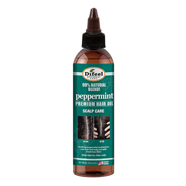 Difeel Natural Peppermint Scalp Care Premium Hair Oil, 8 Oz