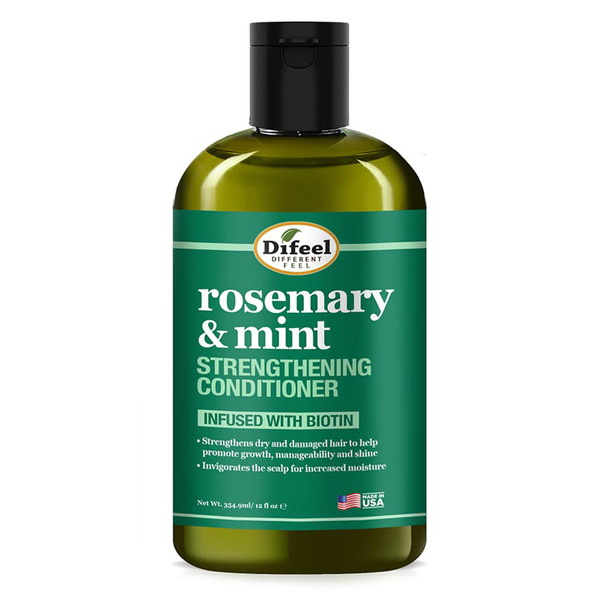 Difeel Rosemary and Mint Hair Strengthening Conditioner with Biotin 12 oz.