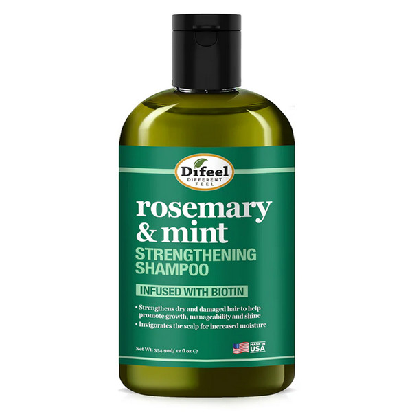 Difeel Rosemary Mint Strengthening Shampoo with Biotin 12 oz.
