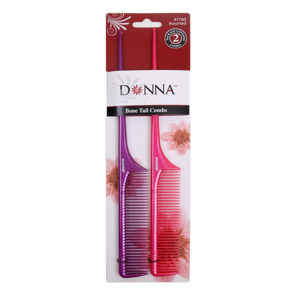 Donna Collection Style And Bone Tail Comb, Combo, 2 Ct