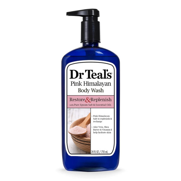 Dr Teals Pink Himalayan Salt Body Wash for Restore and Replenish, 24 Oz