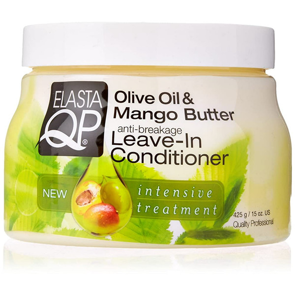 Elasta QP Olive & Mango Butter Leave In Conditioner, 15 oz