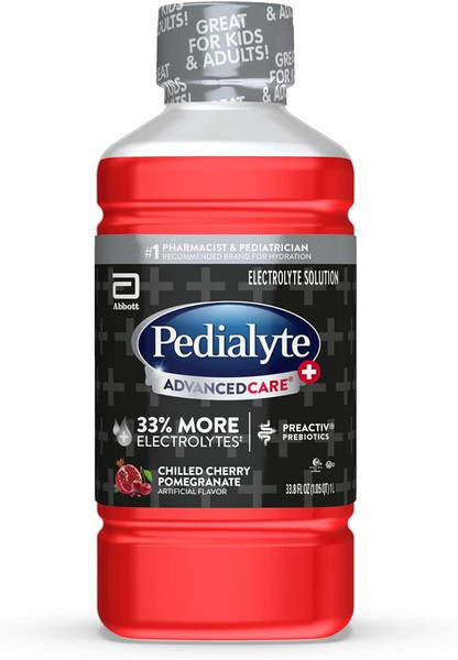 Pedialyte AdvancedCare+ Electrolyte Drink with 33% More Electrolytes 33.8 fl oz