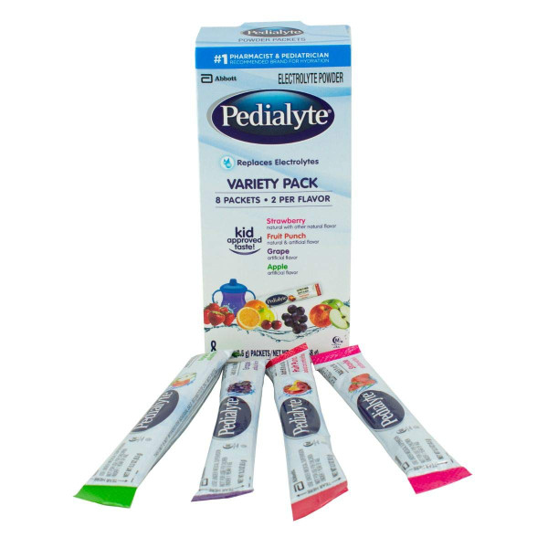 Pedialyte Electrolyte Powder Packs Are A Convenient & Portable Way To Quickly Replenish Lost Fluids & Electrolytes 6ct
