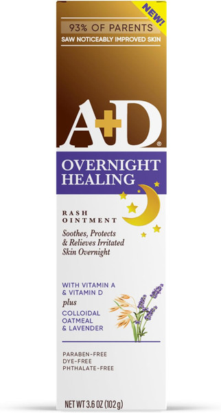 A+D Overnight Healing Diaper Rash Ointment 3.6 oz