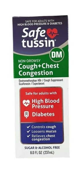 Safe tussin DM Cough & Chest Congestion Sugar & Alcohol Free 8oz
