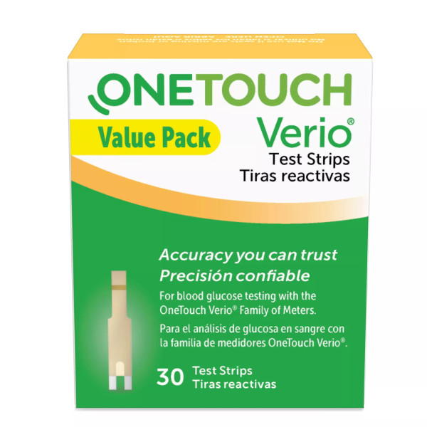 OneTouch Verio Diabetes Test Strips - 30 test Strips