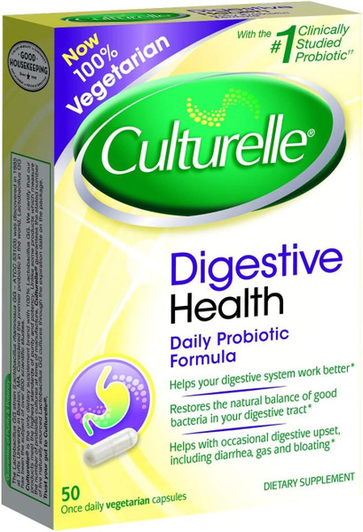 Culturelle, Digestive Health, Daily Probiotic, 50 Once Daily Vegetarian Capsules