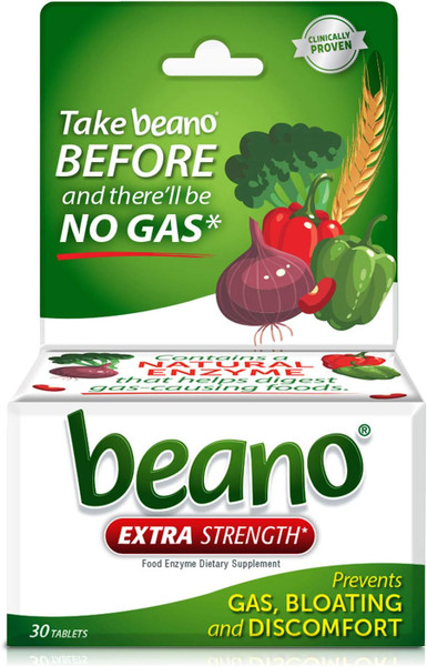 Beano Food Enzyme Dietary Supplement Tablets - 30 Each