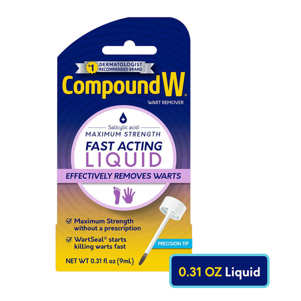 Compound W Maximum Strength Fast Acting Liquid Wart Remover, 0.31 Oz