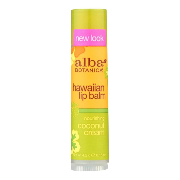 Alba Botanica Lip Balm Coconut Cream 0.15 Oz