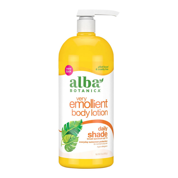 Alba Botanica Natural Very Emollient Body Lotion Spf 15 - 32 Oz
