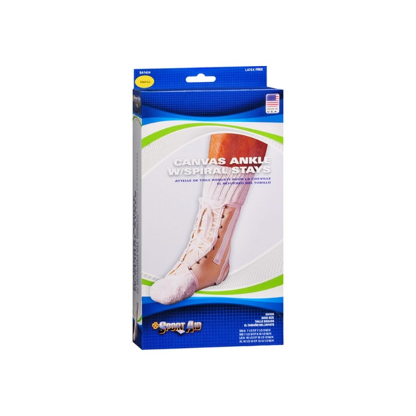 Sport Aid Ankle With Spiral Stays Canvas