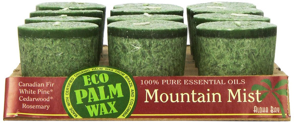 Aloha Bay Mountain Mist Votive Eco Palm Wax Candle 2 Ounce