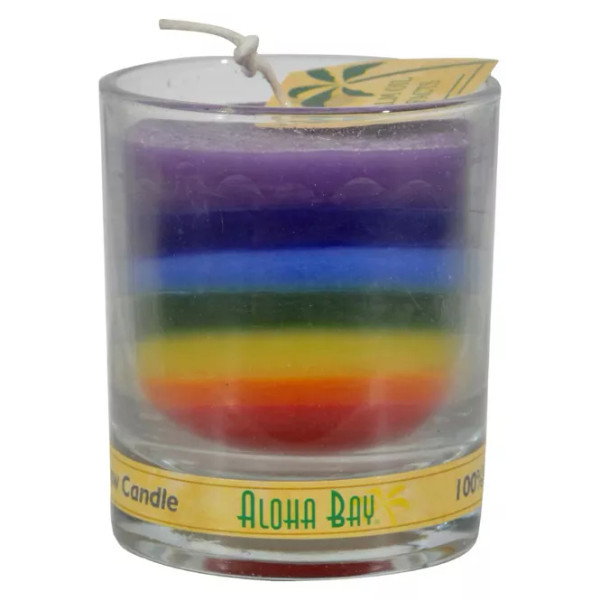 Aloha Bay Rainbow Votive Jar Candle 2 Oz