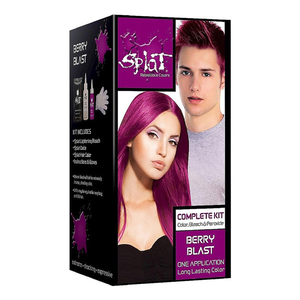 Splat Rebellious Colors Long Lasting Hair Color Kit, Berry Blast 1 Ea