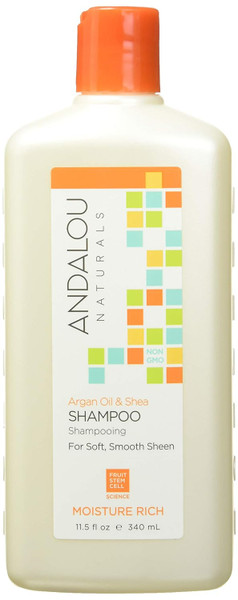 Andalou Naturals Argan Oil & Shea Moisture Shampoo, Moisture 11.5 Ounce