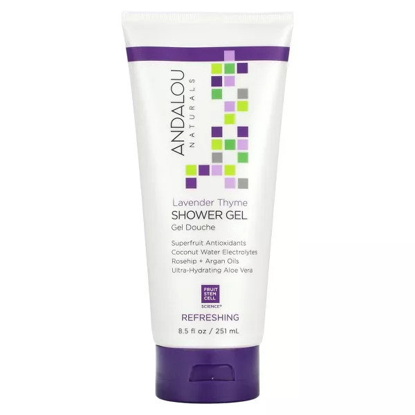Andalou Naturals Lavender Thyme Shower Gel, Refreshing, 8.5 Fl Oz