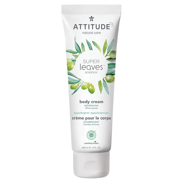 Attitude Super Leaves Body Cream Olive Leaves, 8 Oz